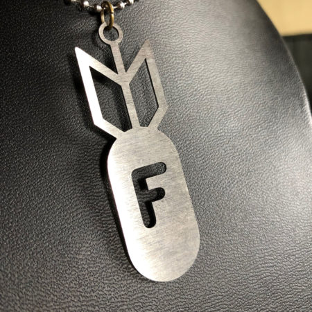 F-Bomb Stainless Steel Dogtag Necklace Design