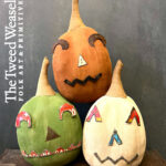 Oblong Metal Face Jack o Lantern Design by Tish Bachleda