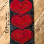 Triple Hearts Hooked Rug Design by Tish Bachleda