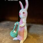 Spun Cotton White Toy Rabbit Design by Tish Bachleda