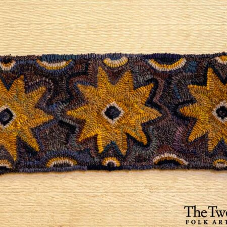 Amber Stars Hooked Rug