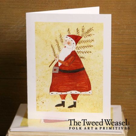 Feather Tree Santa Artisan Card design by Tish and Mike Bachleda