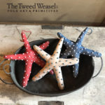 Red White and Blue Beaded Starfish Ornaments Design by Tish Bachleda