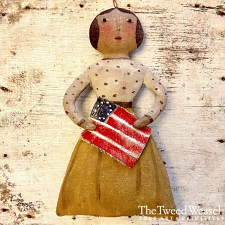 Betsy Ross with American Flag Ornament Design by Tish Bachleda