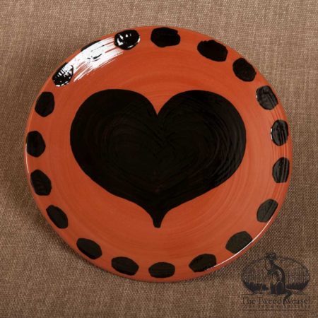 Blackheart Redware Plate design by Bachleda Tulipware