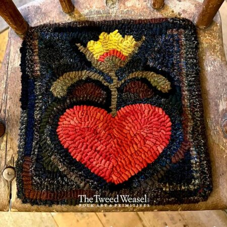 Cockscomb Heart Mat Design by Tish Bachleda