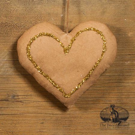 Gold Glitter Heart Ornament designed by Tish Bachleda