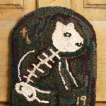 Kitty Skeleton Hooked Rug Design by Tish Bachleda