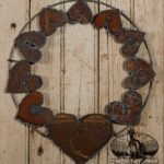 Rusted Steel Hearts Wreath design by Tish Bachleda