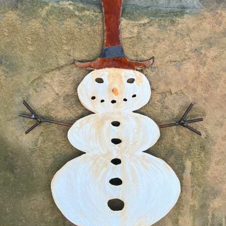 Rusted Steel Patio Snowman Design by Mike and Tish Bachleda