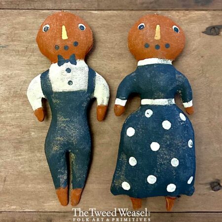 Earl and Ruth Pumpkin Couple Ornaments Design by Tish Bachleda