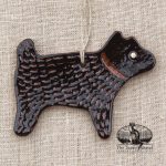 Black Dog - a redware ornament by Bachleda Tulipware