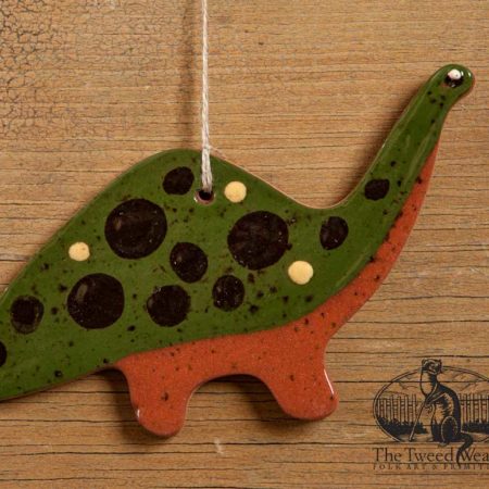 Dinosaur Redware Ornament design by Bachleda Tulipware