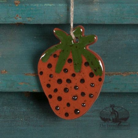 Strawberry Redware Ornament design by Bachleda Tulipware