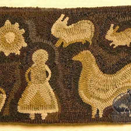 Rise and Shine rug designed and hooked by Tish Bachleda