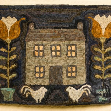 Rooster's Hill - hooked rug design by Tish Bachleda