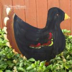 Black Rusted Steel Hen Design by Mike and Tish Bachleda