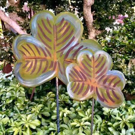 Painted Steel Shamrocks Design by Mike and Tish Bachleda