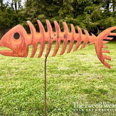 Rusted Steel Skeleton Fish Stake Design by Mike & Tish Bachleda