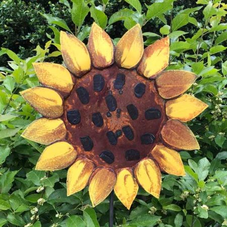 Rusted Steel Large Sunflower Design by Mike and Tish Bachleda