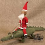 Santa on Alligator design by Tish Bachleda