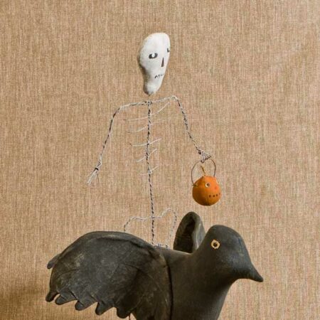 Skeleton on Crow Design by Tish Bachleda