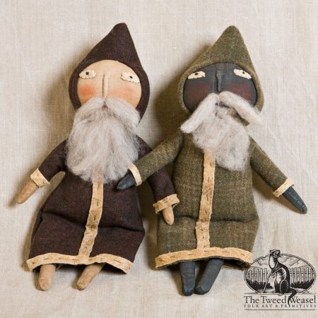 santa small belsnickel primitive christmas holiday wish list ornaments folk