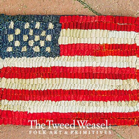 Small Pride American Flag Hooked Rug Design by Tish Bachleda