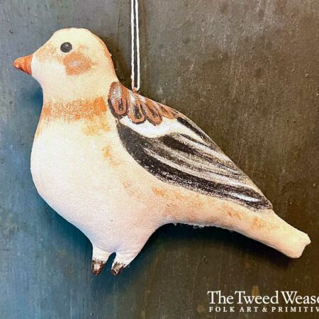 Snow Bunting Ornament Design by Tish Bachleda
