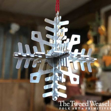 Stainless Steel Snowflake Ornament by Tish and Mike Bachleda