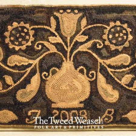 Sunflower Floral Hooked rug Design by Tish Bachleda