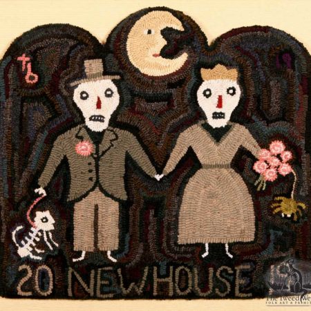 Til Death Hooked rug Design by Tish Bachleda