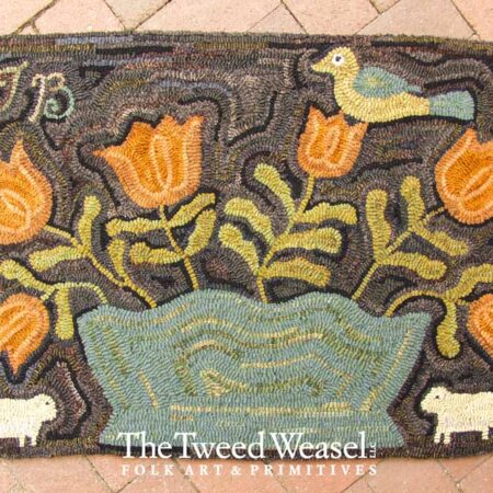 Tulip Sampler Hooked Rug Design by Tish Bachleda