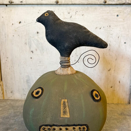 Watchman Crow on Pumpkin Design by Tish Bachleda