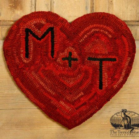 You and Me Heart Keepsake Rug Design by Tish Bachleda